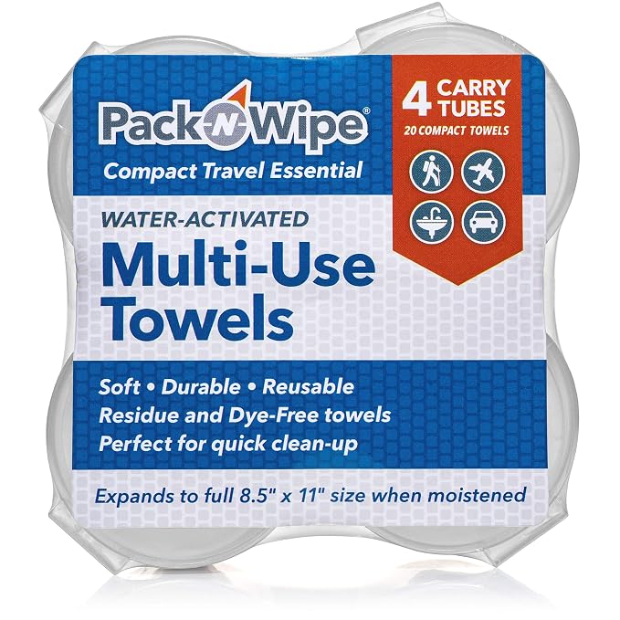 Disposable Compressed Towels by Pack-n-Wipe
