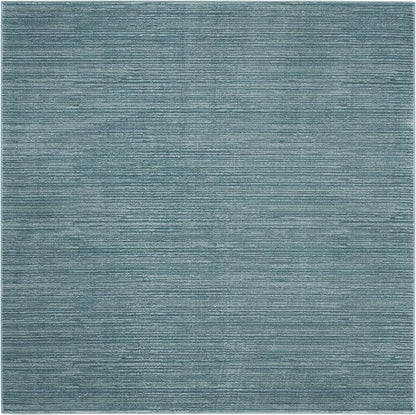 SAFAVIEH Vision Collection Area Rug - 6'7" Square, Aqua, Modern Ombre Design, Non-Shedding & Easy to Clean, Ideal for Living Room, Bedroom, Dining Space (VSN606B)