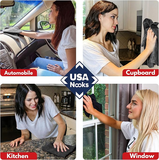 USANOOKS Premium 300GSM Microfiber Cleaning Cloth - Image 3