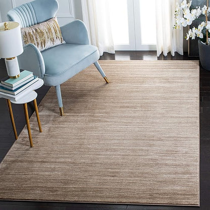 SAFAVIEH Area Rug 4x6 - Vision Collection - Light Brown, Modern Ombre Design, Non-Shedding & Easy to Clean, Ideal for Living Room, Bedroom, Dining Space (VSN606C)