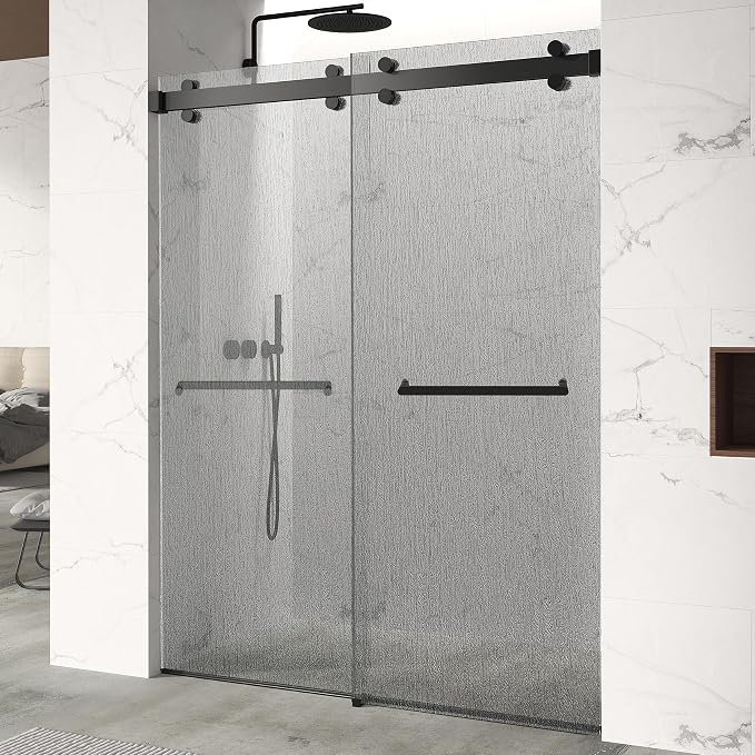 Monaco 56.5-60" W x 78" H 3/8" Twinglide Frameless Shower Door - Image 3