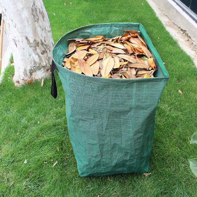 Gardzen 2-Pack 53 Gallon Dustpan-Type Yard Waste Bags, Reusable Heavy Duty - Image 3