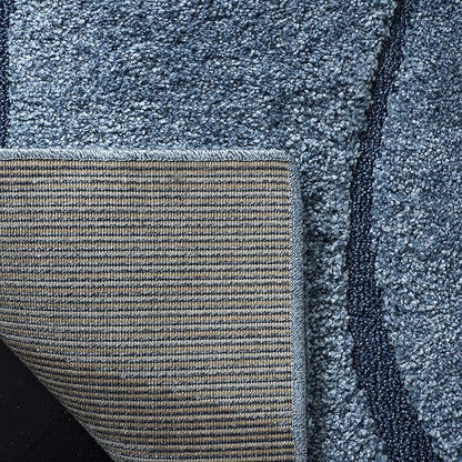 SAFAVIEH Florida Shag Collection Accent Rug - 3'3" x 5'3", Light Blue & Blue, Non-Shedding & Easy Care, 1.2-inch Thick Ideal for High Traffic Areas in Entryway, Living Room, Bedroom (SG471-6065)