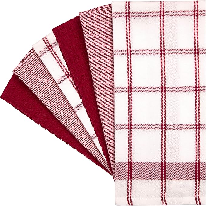 Premium Kitchen Towels | Large Cotton Dish Towels | Flat & Terry Highly - Image 3