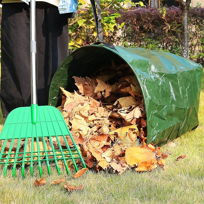 Gardzen 2-Pack 53 Gallon Dustpan-Type Yard Waste Bags, Reusable Heavy Duty - Image 4