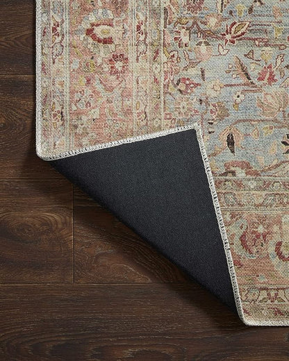 Loloi Adrian Collection ADR-06 Ocean/Clay 2'-3" x 3'-9", .19" Thick Accent Rug