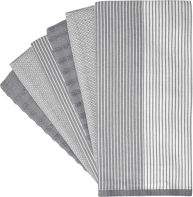 Premium Kitchen Towels | Large Cotton Dish Towels | Flat & Terry Highly - Image 3