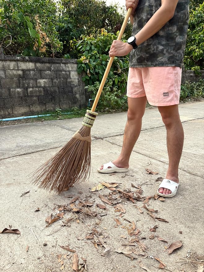 Garden Broom - Coconut Broom 55 Inch, Heavy Duty Sweeping Patio, Garage and - Image 6