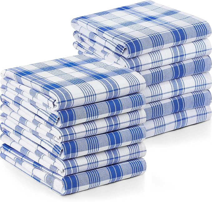 Utopia Towels Blue & White Dish Towels 100% Ring Spun Cotton Highly Absorbent & by UTOPIATOWELS