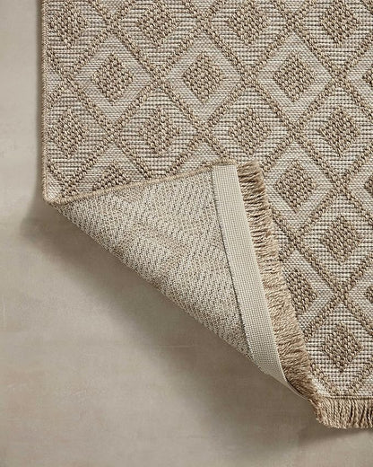 Loloi Dawn Collection Indoor/Outdoor DAW-07 Light Brown 8'-10" x 12'-2" Area Rug