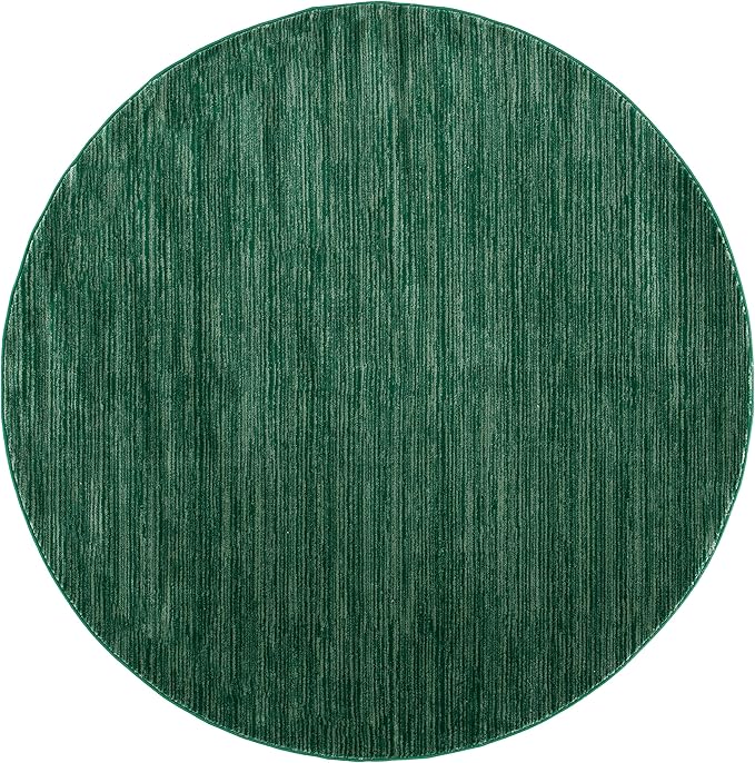 SAFAVIEH Vision Collection Area Rug - 6'7" Round, Dark Green, Modern Ombre Design, Non-Shedding & Easy to Clean, Ideal for Living Room, Bedroom, Dining Space (VSN606Y)