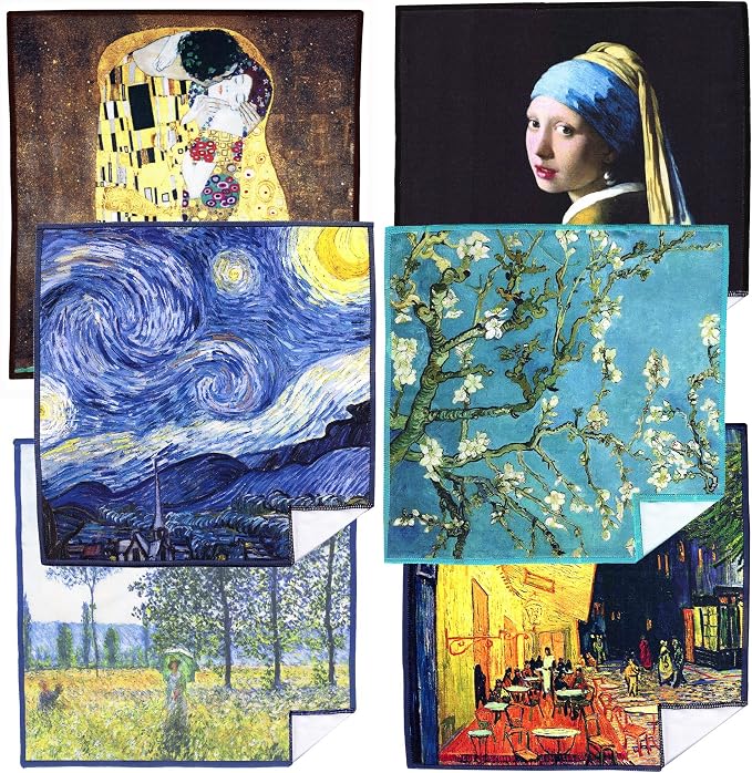 Large World Best Classic Art Collection Microfiber Cloth by CleanClearMicrofiber