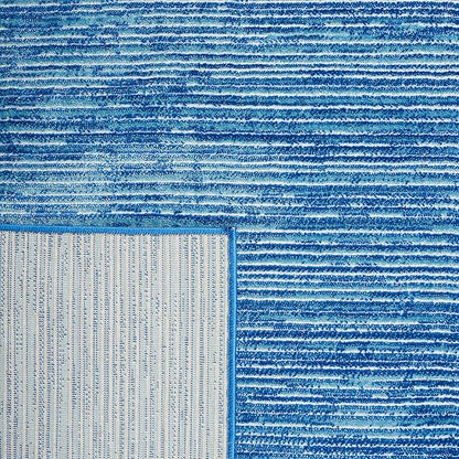 SAFAVIEH Vision Collection Accent Rug - 3' Round, Blue, Modern Ombre Design, Non-Shedding & Easy to Clean, Ideal for Foyer, Entryway, Bedroom, Accent Space (VSN606M-3R)
